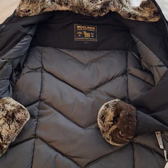 Woolrich Gray Jacket with Fur Accents - Picture 2 of 5